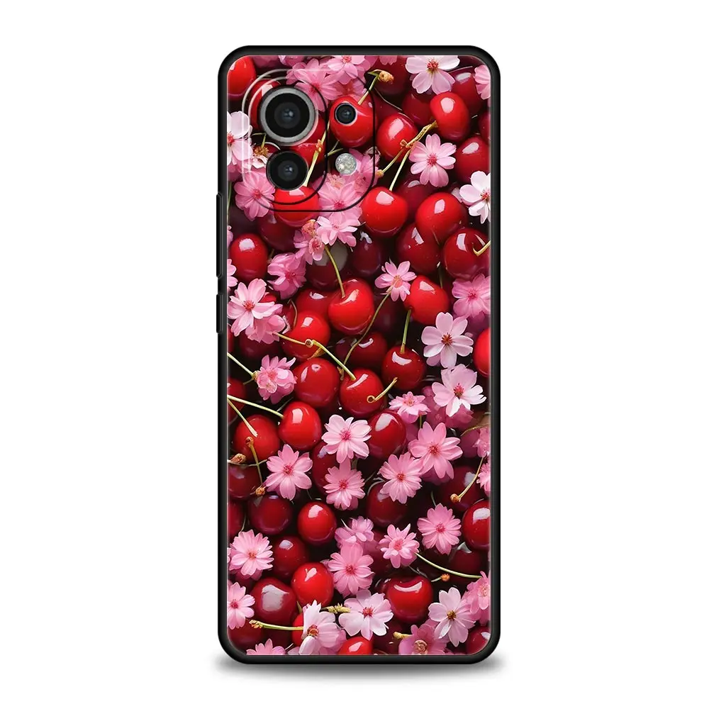 Red Cherry Phone Case For Xiaomi Mi 17 15T 15 14 14T 13T 12T Pro 12 13 Lite 5G 11T Poco X6 X7 X5 Pro Soft Cover - imagen 5