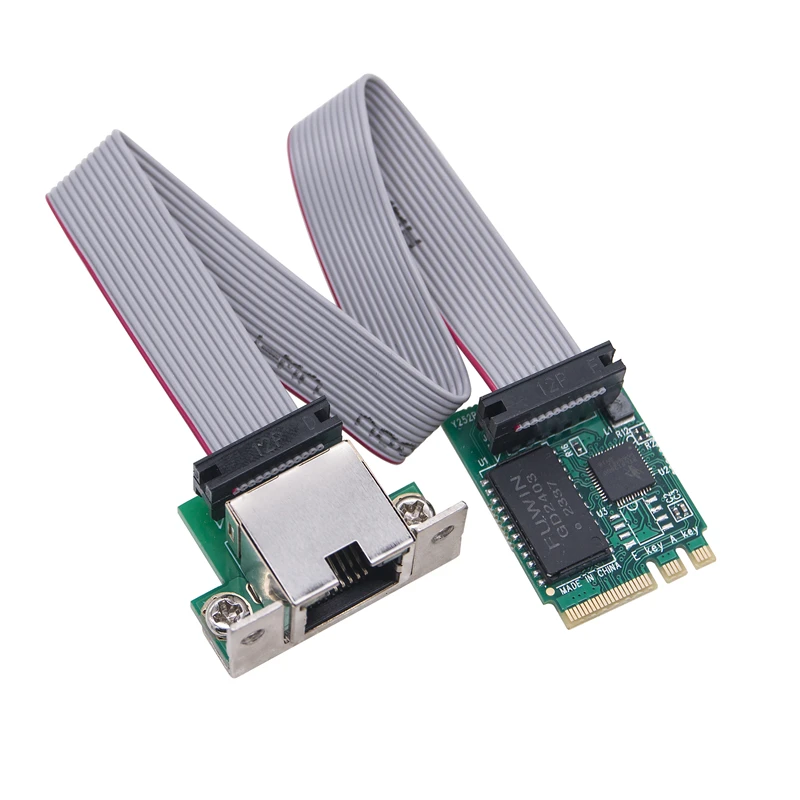 Tarjeta LAN Ethernet de 2,5 Gb M.2 A + E KEY M2 A/E a RJ45 adaptador de red de puerto COM Chip RTL8125BG tarjetas de red Gigabit de 2,5G/1G/100Mbps