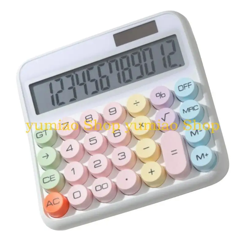 587b Calculadora mecánica 12 dígitos con calculadoras botones grandes Pantalla LCD - imagen 4