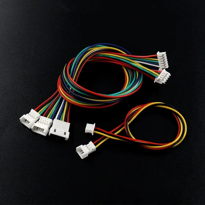 5 uds JST1.25mm conector macho a hembra Cable de extensión de 1,25mm 2P/3P/4P/5P/6 pines con Cables de línea 200mm - imagen 5