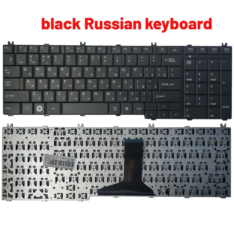 Teclado para ordenador portátil ruso/estadounidense/español/francés/latino para toshiba Satellite C650 C650D C655 C655D C660 C660D C670 L650 L655 L655D - imagen 4
