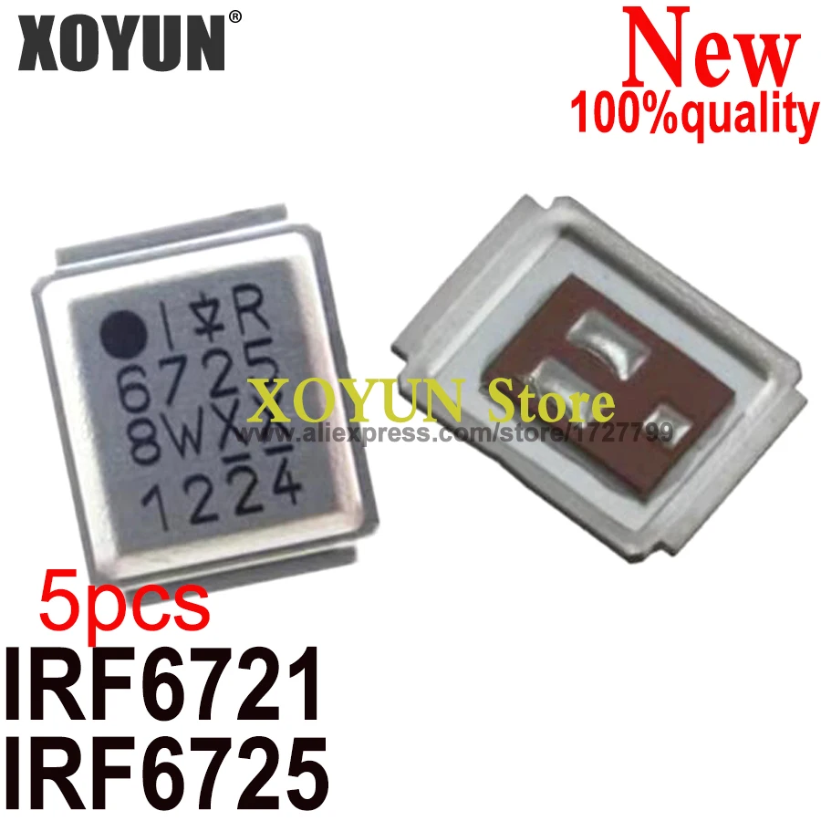 Chipset IRF6721, IRF6725, IR6721, IR6725, IRF6721STRPBF, IRF6725MTRPBF, 100% nuevo, 5 unidades