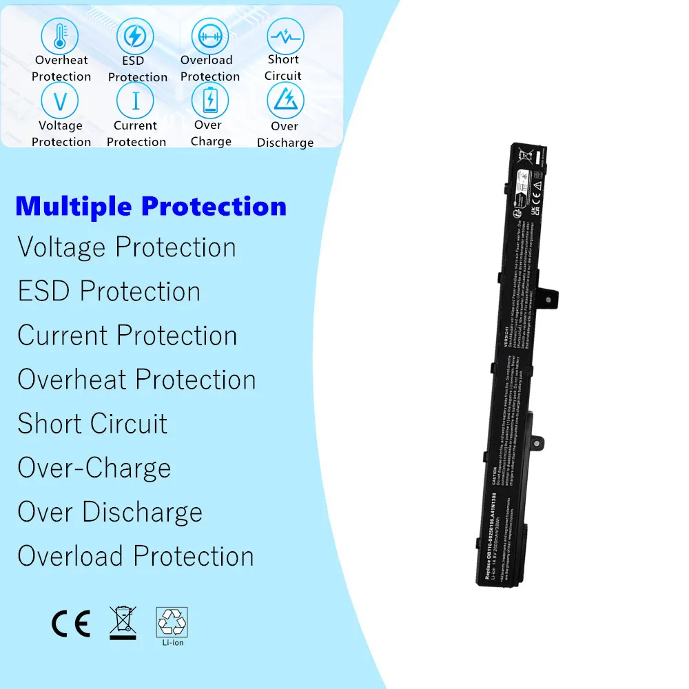 A41N1308 A31N1319 batería del ordenador portátil para For Asus X451 X551C X451C X551M X451CA X551 X551CA X551MA serie A31LJ91 X45LI9C - imagen 5