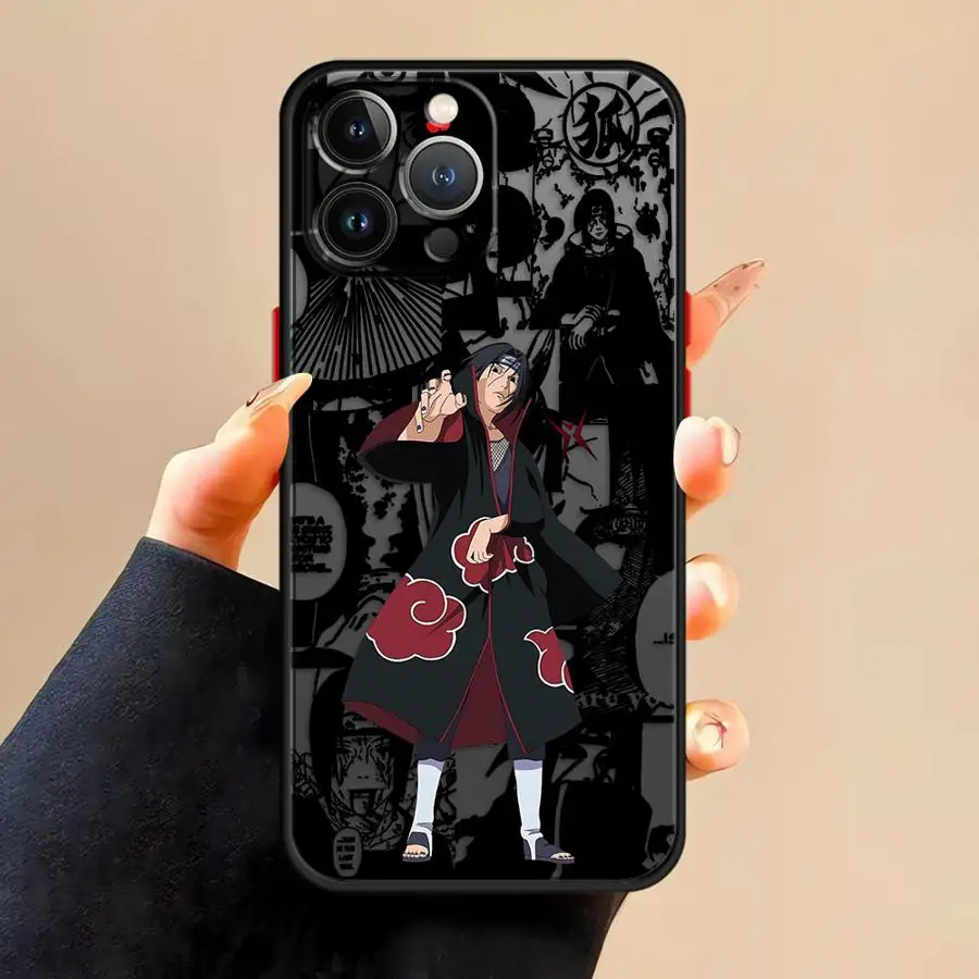 Funda de teléfono suave para Apple iPhone 13 Pro 7 8 SE XS X 16e 11 Pro Max 16 Pro 6s 14 SE XR 12 Mini 15 Pro Max N-Narutos Uchiha - imagen 3