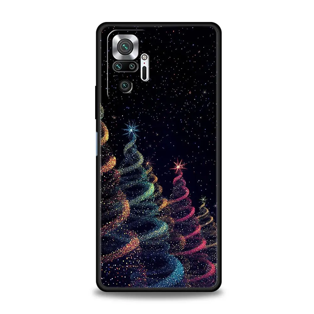 Funda de teléfono para Xiaomi Redmi Note 14 13 12 5G 11 10 Pro Plus 4G 9S 9 14C 13C 12C 10C 9C 9A funda suave de TPU Feliz árbol de Navidad - imagen 5
