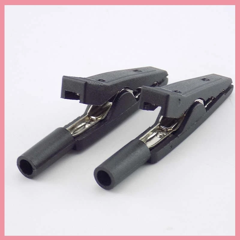 Conector Banana de 2mm, Clip de cocodrilo, Cable conector de Cable de prueba, adaptador de sondas aisladas de cocodrilo para multímetro, pluma de cocodrilo B6 - imagen 5