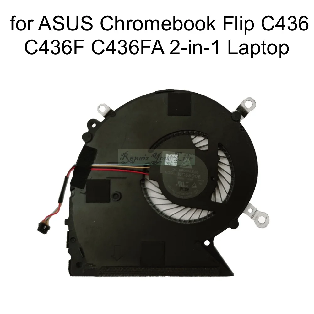 Ventilador de refrigeración de CPU para portátil ASUS Chromebook Flip, C436, C436F, C436FA, 2 en 1, 13NX0PS0AM0301, NC55C06-19G17, 1323-01CQ000, nuevo