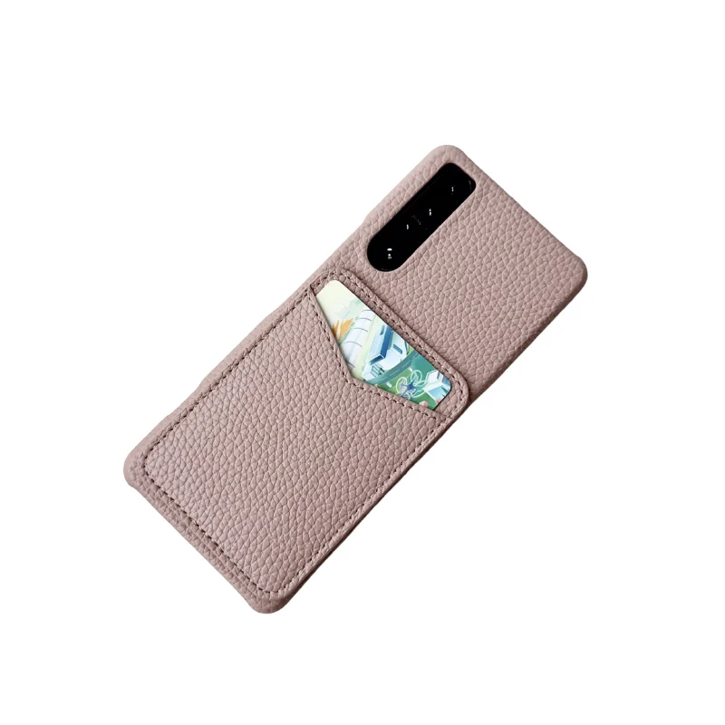 Nueva funda de teléfono dura de lujo con ranura para tarjetas de Color sólido a prueba de golpes para Sony Xperia 10 5 1 VII VI V IV III I Pro 1 cubierta trasera de parachoques - imagen 5