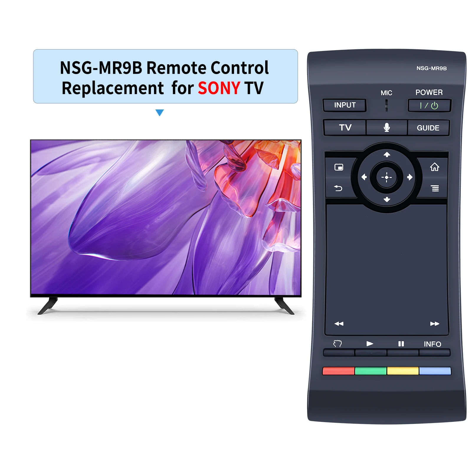 Nuevo Control remoto NSG-MR9B para reproductor de Internet Sony con teclado QWERTY NSZ-GS7 - imagen 2