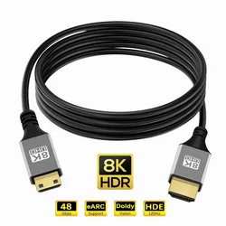Cable Mini HDMI 8K 4K – 48Gbps Alta Velocidad Compatible TV Cámara Tablet