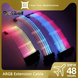 Cable Extensor RGB 8 Pines GPU – Iluminación Arcoíris para Modding PC