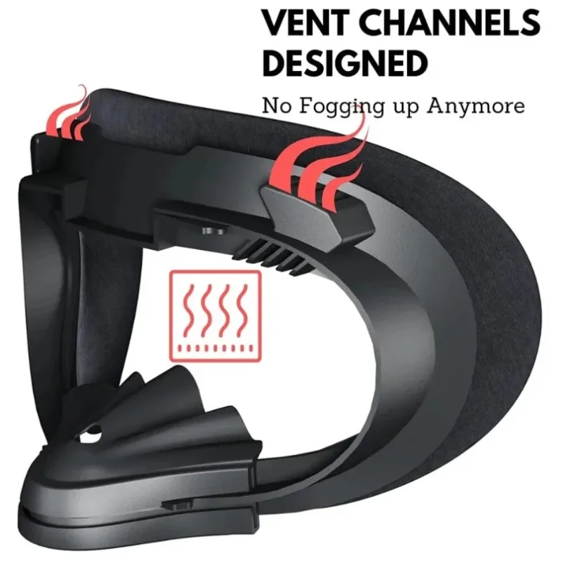 Reemplazo de mascarilla facial suave y transpirable para Oculus Quest 2, soporte de interfaz Facial, almohadilla de espuma 3 en 1 para Quest 2 - imagen 3