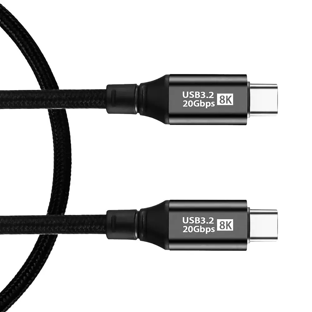 USB 3,2 C a C 8K 4K pantalla Cable de datos de 20Gbps tipo C PD 100W 5A Cable de carga rápida para Thunderbolt3 portátil teléfono móvil tableta