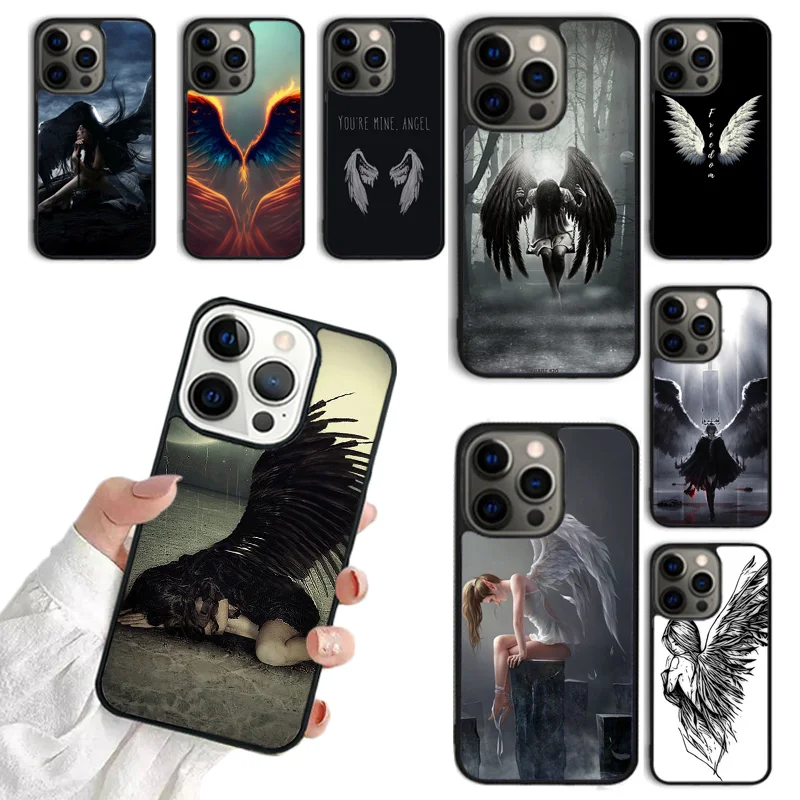Funda de teléfono con alas de niña y Ángel de fantasía para iPhone 17 Air 16 15 14 plus 11 12 13 Pro Max