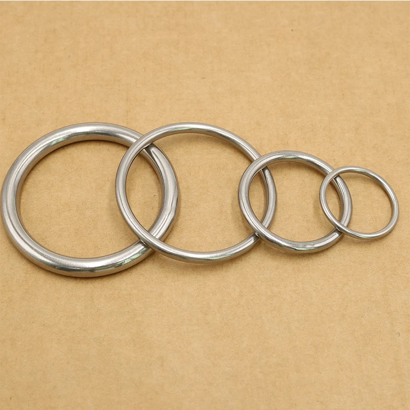 Anillo redondo sólido fuerte de acero inoxidable 304, junta tórica fundida, hebilla redonda sin costuras para correa, cinturón, Collar para mascotas, aparejo, anillo colgante para Yoga - imagen 5