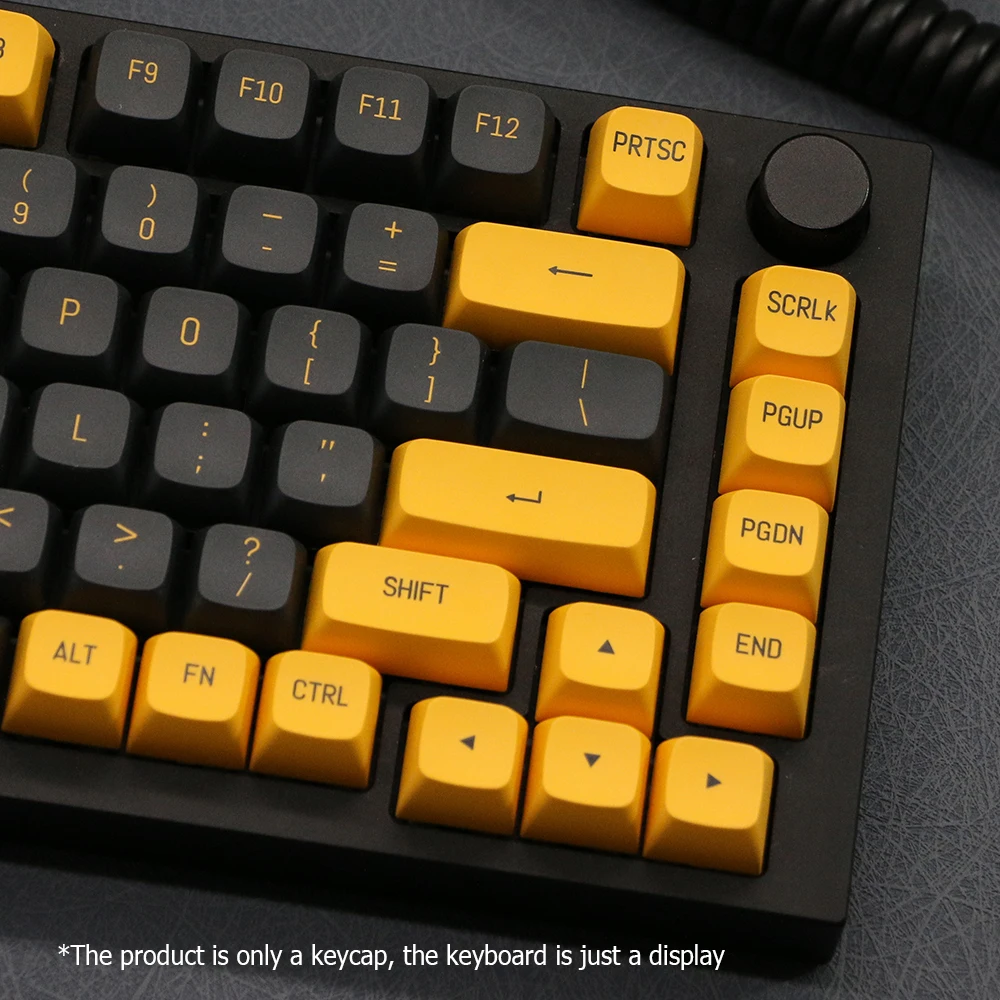 149 teclas negro amarillo CSA perfil teclas doble disparo PBT Keycap para Cherry Mx Switch Teclado mecánico para jugar tapa de llave DIY