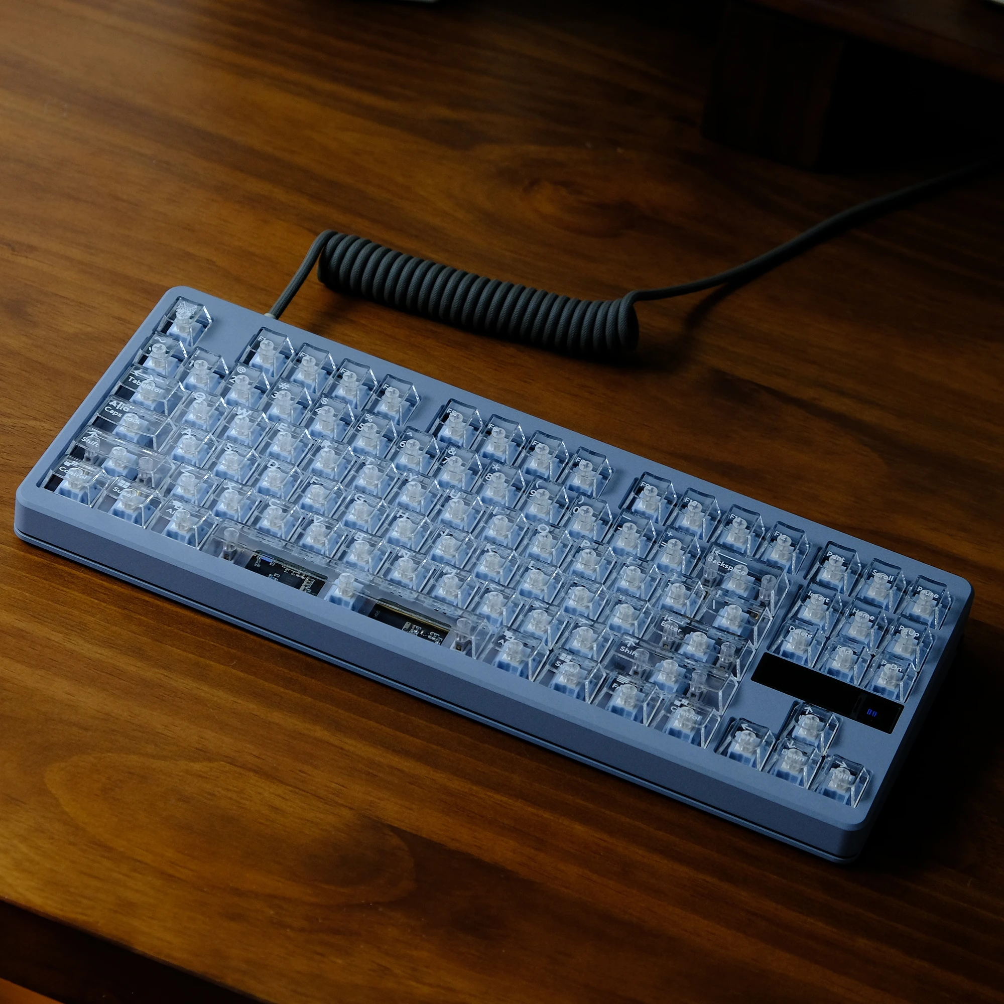 Teclas transparentes de doble disparo, perfil Cherry, 114 teclas, teclas blancas totalmente transparentes para PC, interruptores Gateron MX, Teclado mecánico - imagen 4