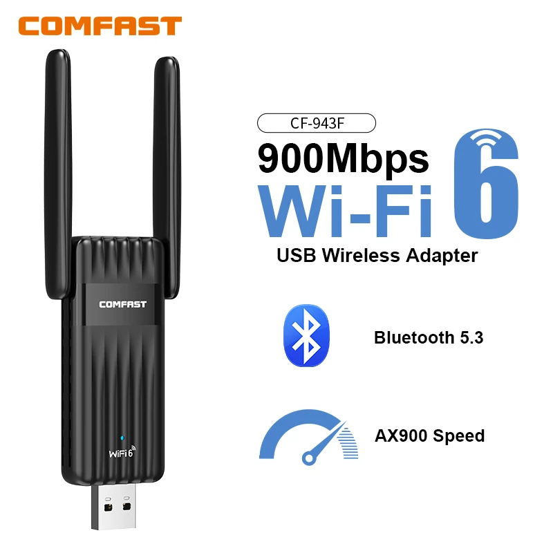 COMFAST AX900 WiFi 6 BT 5,3 adaptador USB banda Dual 2,4/5G RTL8851BU tarjeta de red de unidad libre inalámbrica para ordenador portátil Win 10/11 - imagen 2