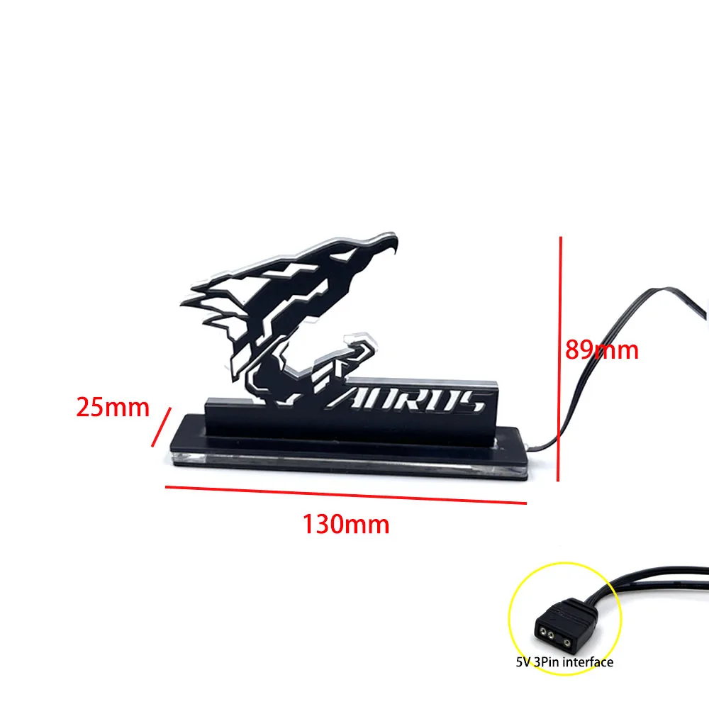 Personalidad DIY iluminación gabinete de juegos adornos de escritorio accesorios de chasis ARGB AURA SYNC acrílico - imagen 5