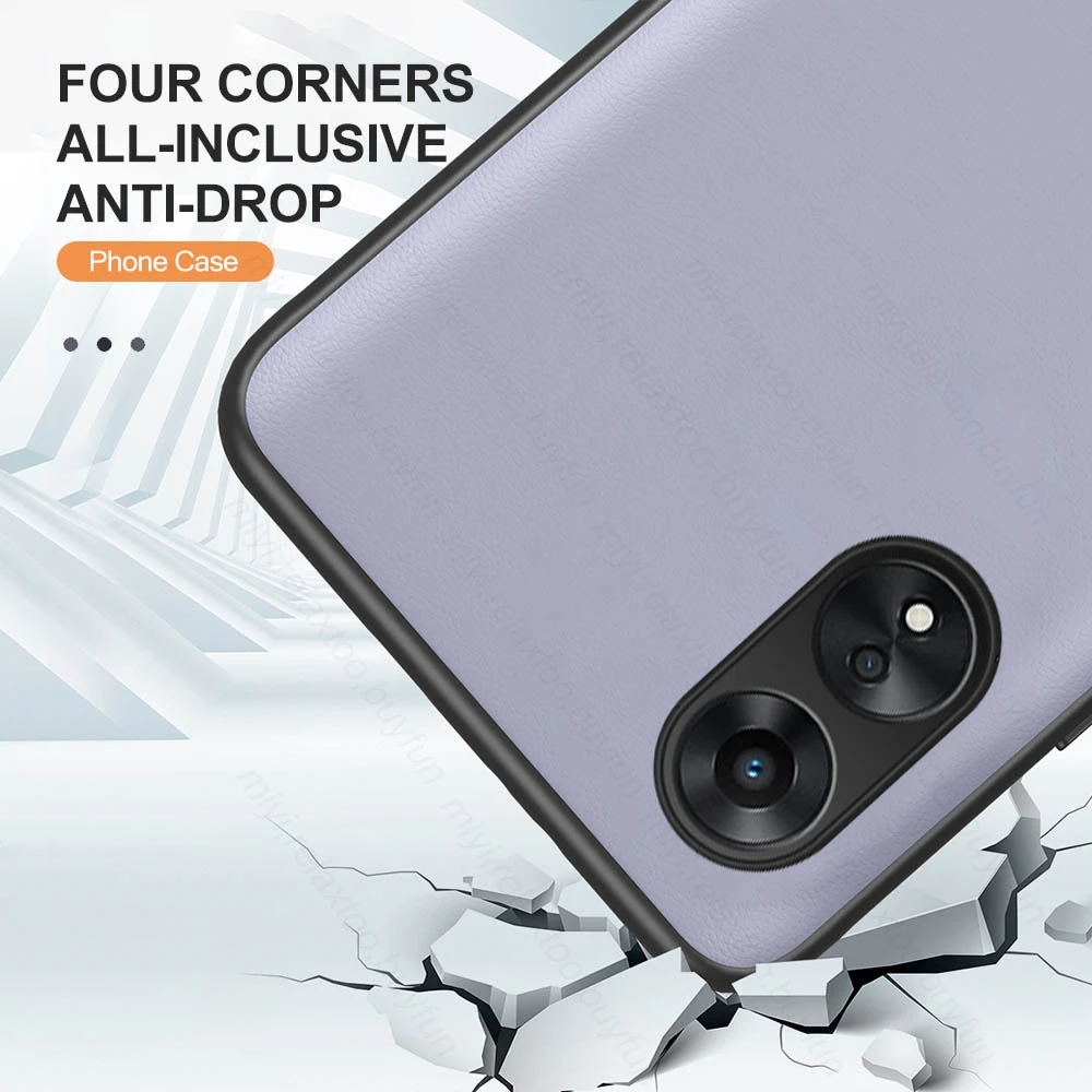 Una caja de teléfono con cuatro esquinas y una característica anti-gota.