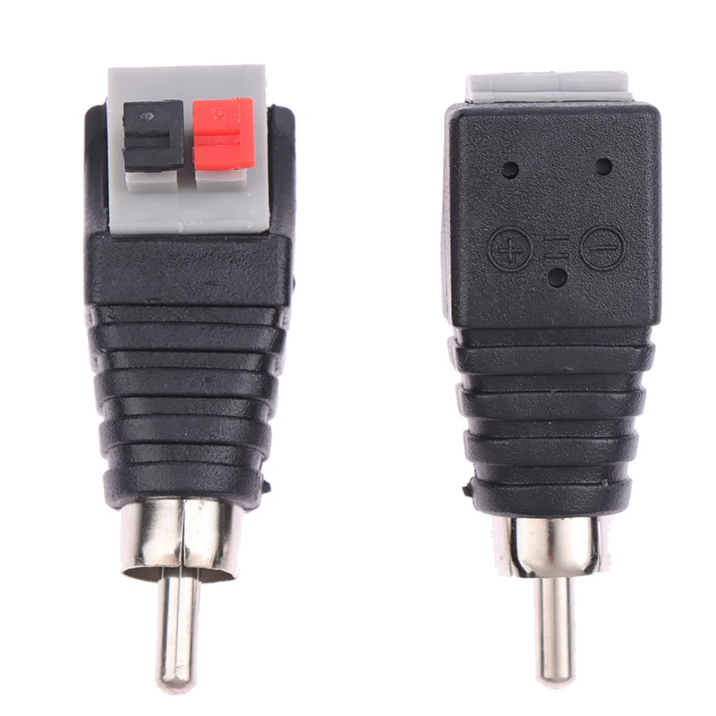 Cable de altavoz a Cable macho de Audio, conector profesional de presión rápida, adaptador de conector RCA, accesorios de Cable de crimpado, 2 uds. - imagen 3