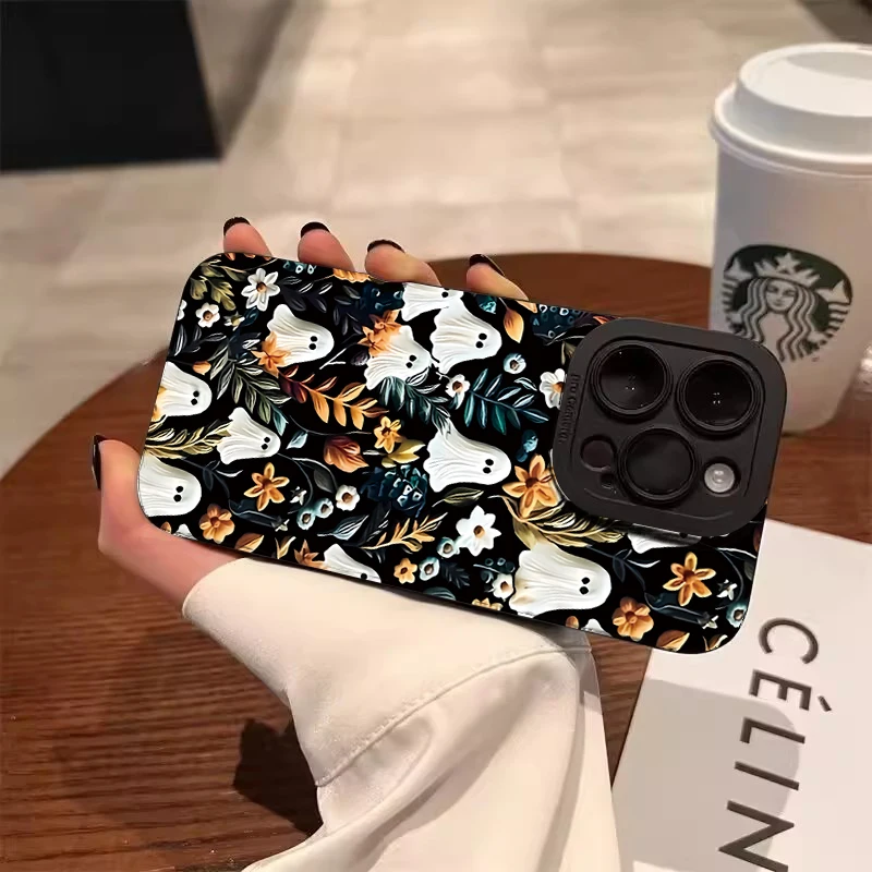 Funda para Xiaomi 14T 13T Pro Mi 14 13 12 11 Lite 5G NE 12T Poco F6 X5 X3 F5 X6 M6 Pro 4G Halloween Premium cubierta con patrón de calabaza - imagen 3