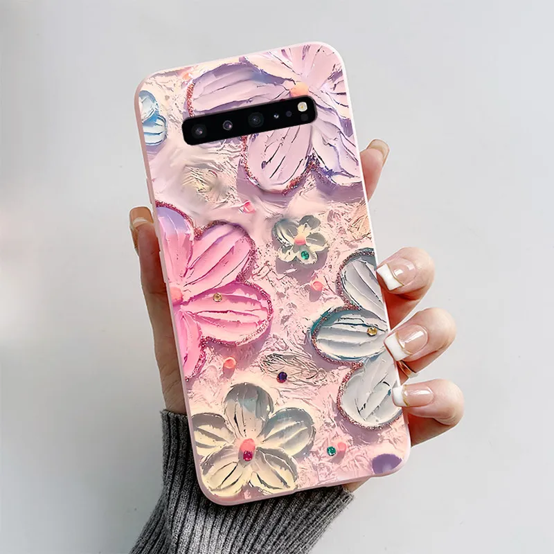 Para Samsung S10 5G funda bonita de dibujos animados de silicona suave mate delgada funda protectora de teléfono para Samsung Galaxy S10 5G G977N funda Coque - imagen 3