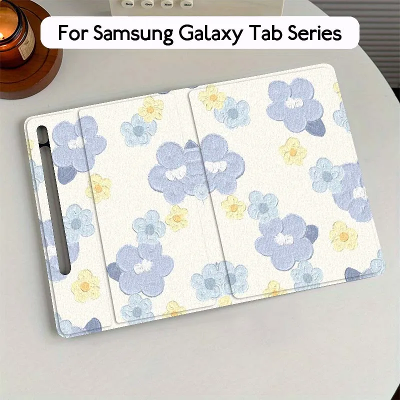 Arte flores puras rosa cereza para Samsung Galaxy Tab S7 S8 S9 S10 11 12,4 13,1 FE Plus Lite pulgadas funda para tableta - imagen 3