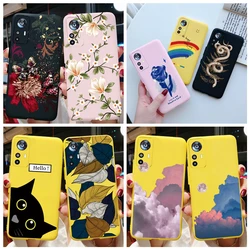 Xiaomi 12T Pro Funda TPU Flexible – Diseño Flores Arcoíris Antigolpes