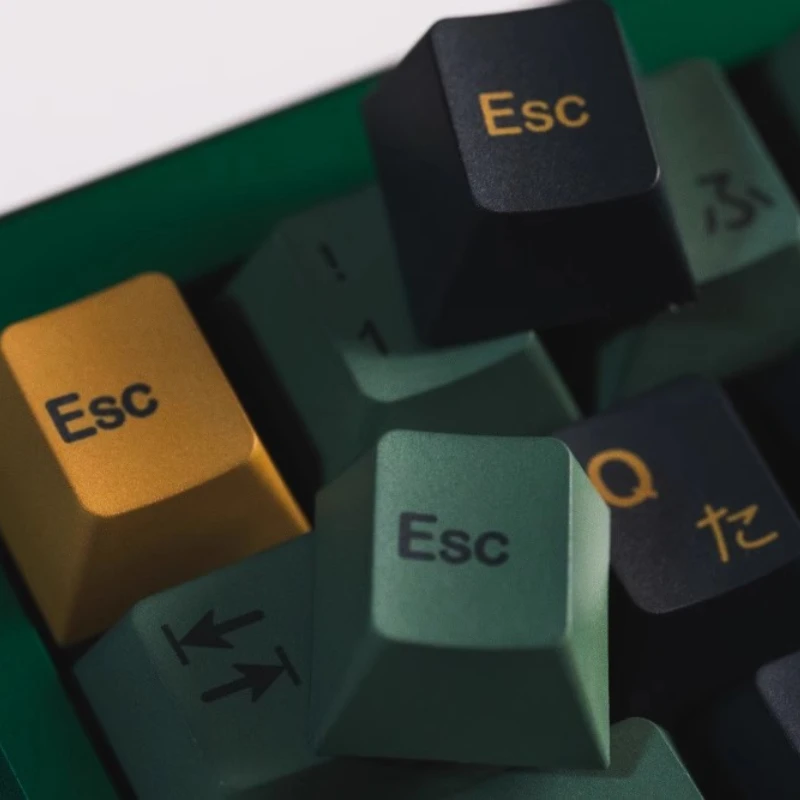 Juego de teclas con tema verde Renoir, perfil de cereza PBT, 140 teclas, teclas originales personalizadas hechas a mano para accesorios de teclado mecánico - imagen 5