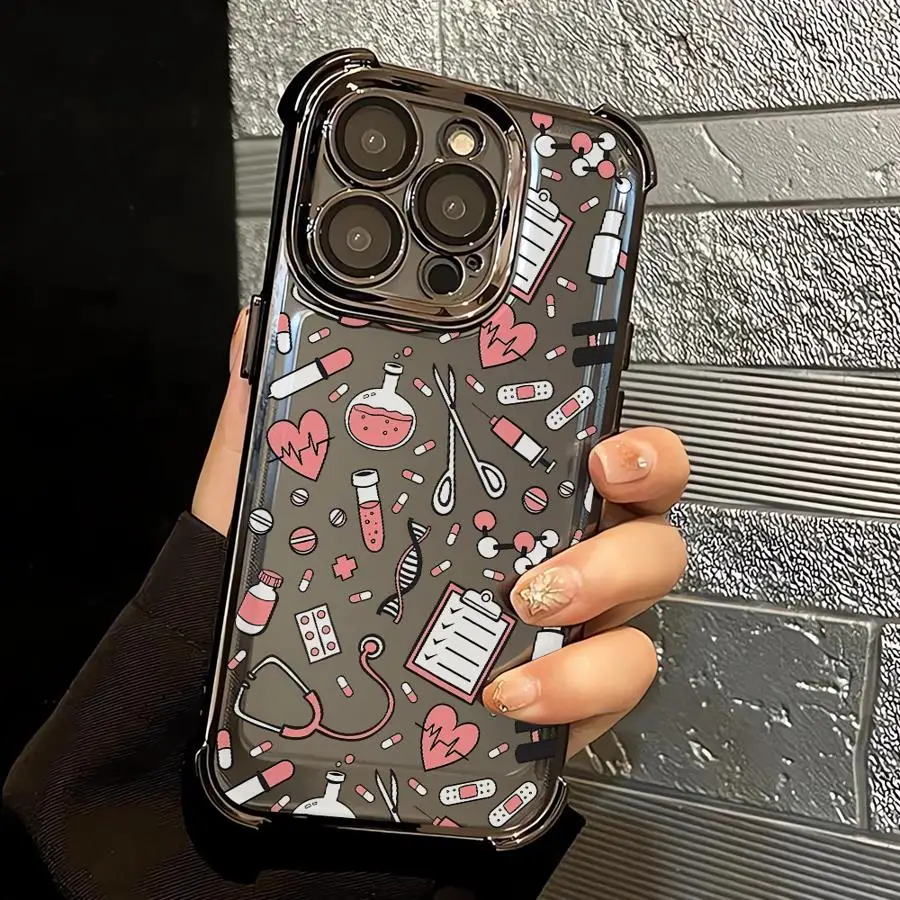 Funda Cool Nurse Medicine para Apple iPhone 13 12 11 Pro Max 16 15 14 Plus 16e 17 Air Soft Cover - imagen 4