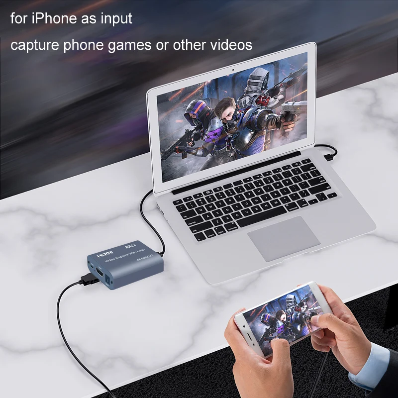 Tarjeta de captura de Audio y vídeo 4K 60HZ USB 3,0 con bucle 1080P 60fps HDMI caja de grabación de vídeo para PS4 cámara de grabación de juegos transmisión en vivo - imagen 5