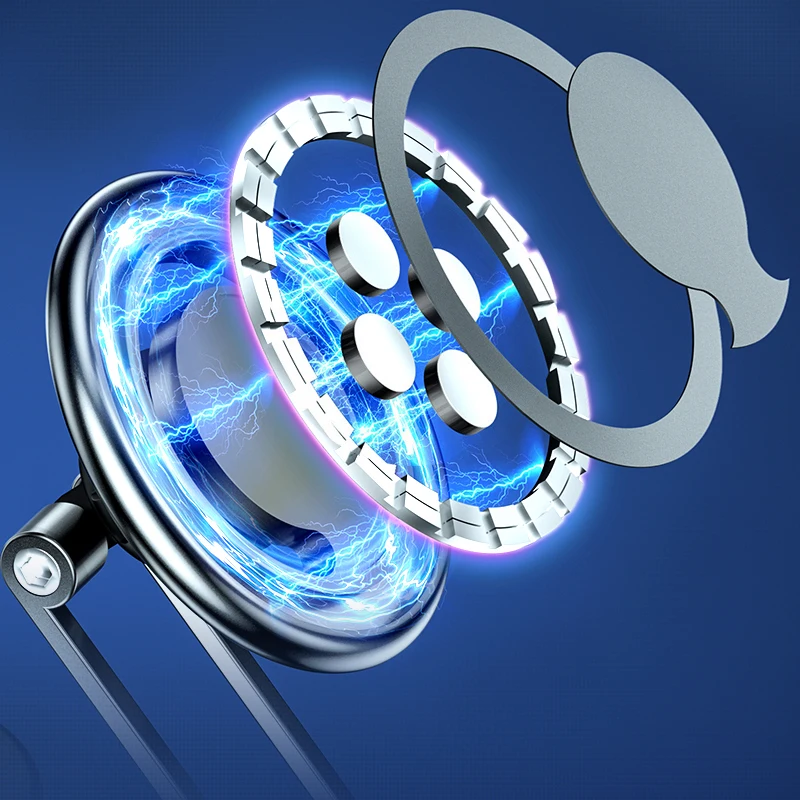 Soporte magnético de teléfono para coche, soporte magnético plegable para salpicadero de iPhone 14, 13, Xiaomi, Compatible con Magsafe - imagen 5