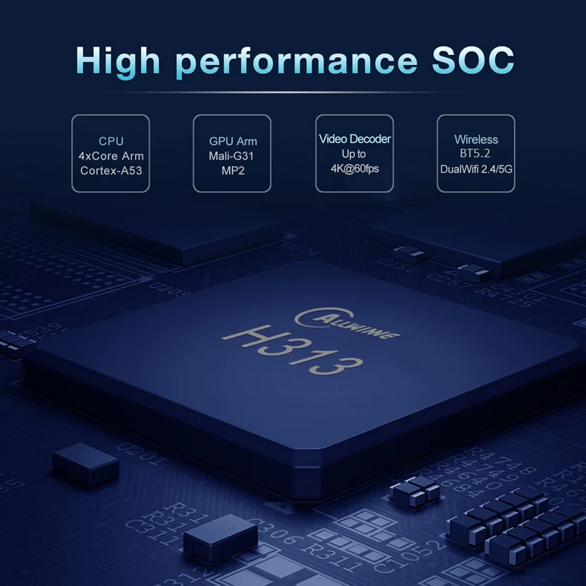 ATV Q1 H313 Quad Core Dual Wifi AndroidTV 11 TV Box 8GB 16GB 2.4G/5G BT5.2 Set Top Box reproductor multimedia - imagen 2