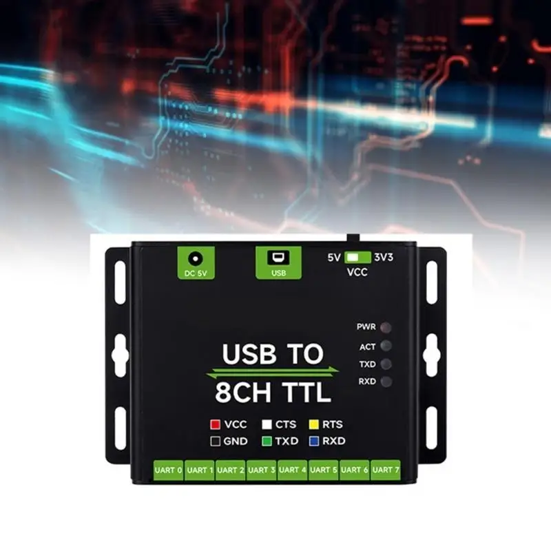 Y1UB Módulo USB a UART 8 canales fácil usar para aplicaciones industriales - imagen 4