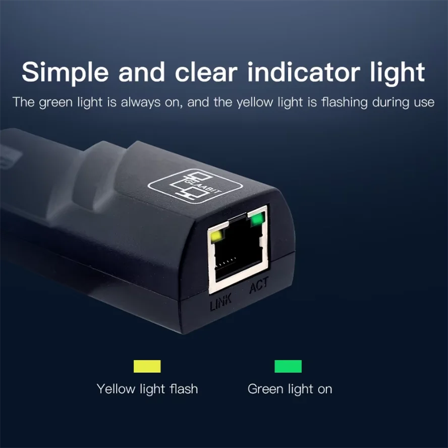 Tarjeta de red con cable USB 3,0 de 10/100/1000Mbps, convertidor adaptador USB a Rj45 Lan Ethernet Gigabit para PC, portátil, MacBook, Windows 10 - imagen 3