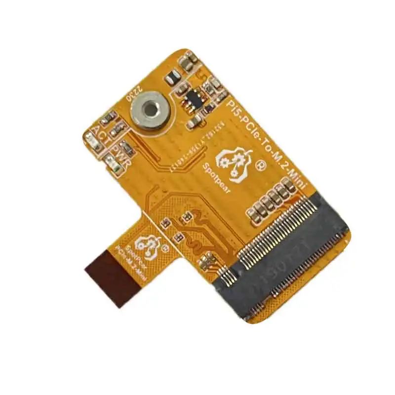 Raspberry Pi5 PCIe a M.2 NVMe SSD Mini placa de un solo cuerpo HAT PCIe-TO-M.2-Mini-FPC y diseño de combinación diferencial Pi5-PCIe-2230 - imagen 4