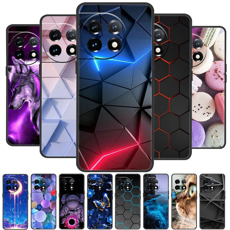 Para OnePlus 11 5G Funda de silicona lindo patrón suave TPU Funda de teléfono para One Plus 11 contraportada parachoques OnePlus11 PBH110 1 + 11 Funda