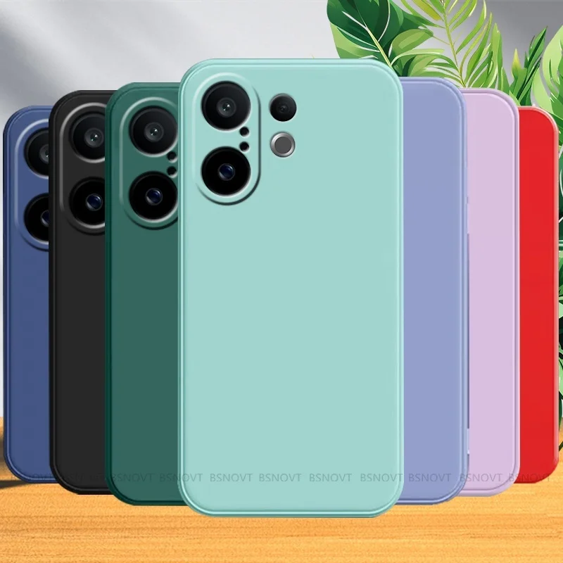 Para Vivo X200 FE funda Vivo X200 FE Capa nuevo parachoques trasero a prueba de golpes Original Fundas de silicona líquida Vivo X200 FE cubierta suave