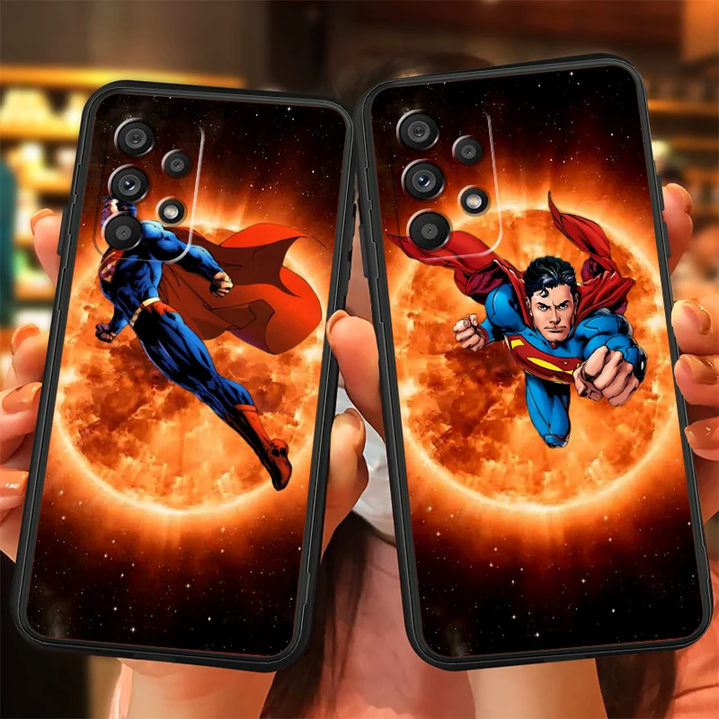 S-supermanos arte Popular fresco para Samsung A53 A52 A33 A32 A51 A71 A21S A13 A73 A55 A22 A23 A35 A72 A54 A12 5G cubierta negra - imagen 2