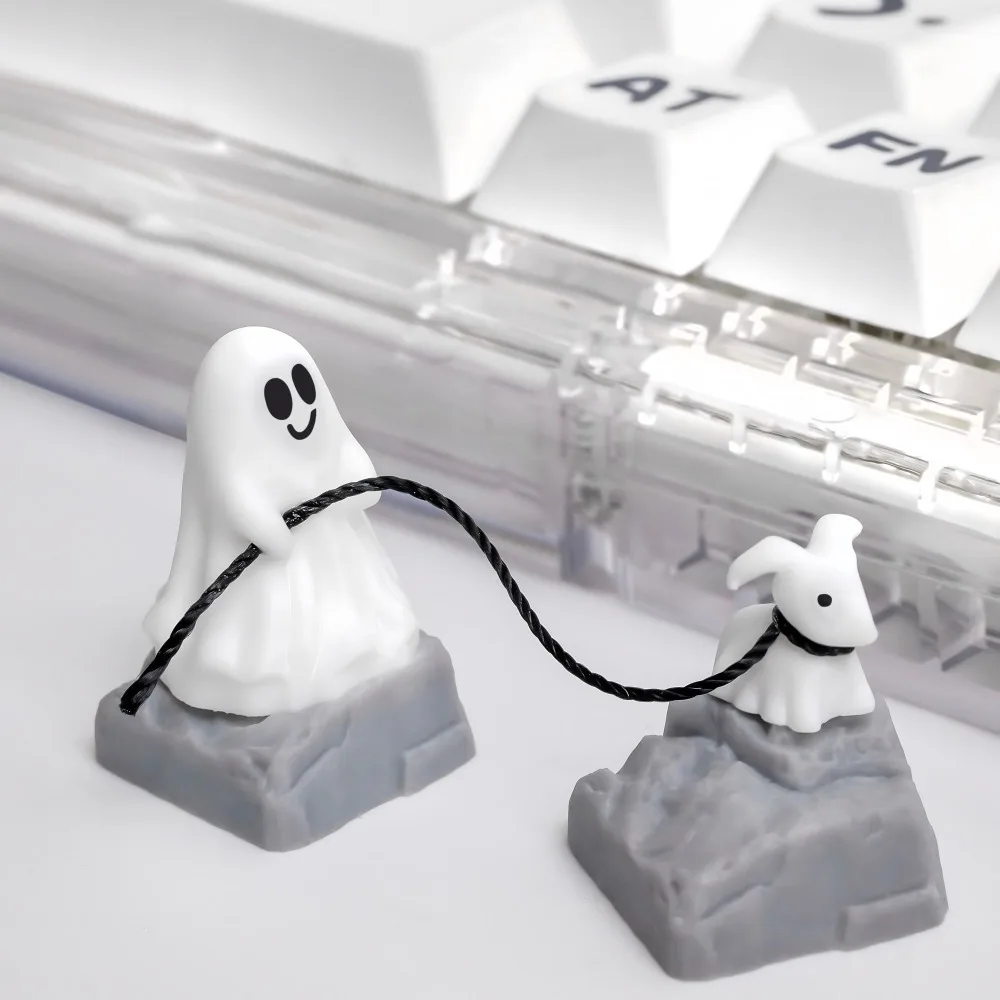 Ghost Keycap Cross personalizado Universal creativo translúcido Teclado mecánico Keycap DIY Cross 3D - imagen 4