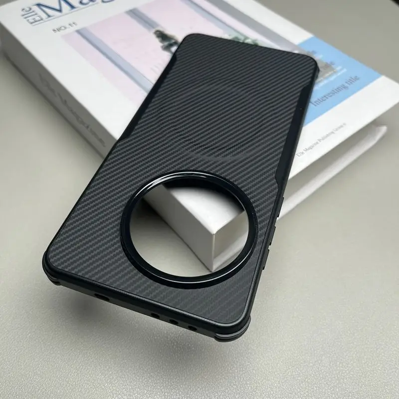 Para OnePlus 13 funda de silicona suave de fibra de carbono magnética carga inalámbrica funda protectora trasera para OnePlus13 One Plus 13 Shell