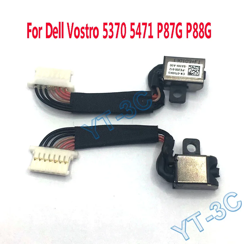 Cable de alimentación de CC para portátil, conector de alimentación de CC para Dell Vostro 5370, 5471, P87G, P88G, 1-10 piezas, nuevo, Cable flexible de DC-IN