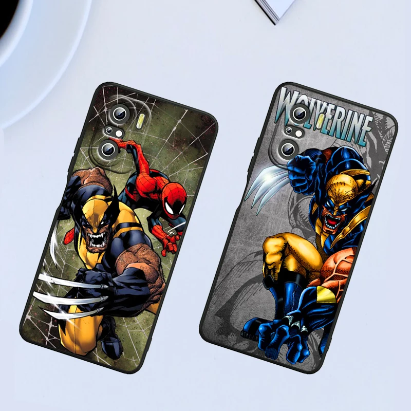 Marvel Mutant Wolverine para Xiaomi Redmi Note 13, 12, 11E, 11S, 11T, 10, 10S, 9, 9S Pro Plus, 4G, 5G, funda negra para teléfono - imagen 2