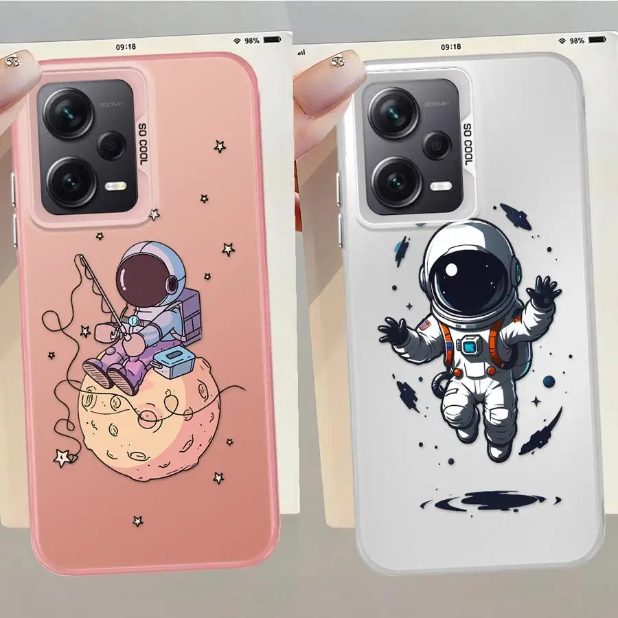 Funda para Xiaomi Redmi A5 14C A1 A2 Plus 13C 10C 12C K60 9C 9T funda trasera para teléfono astronauta espacial genial