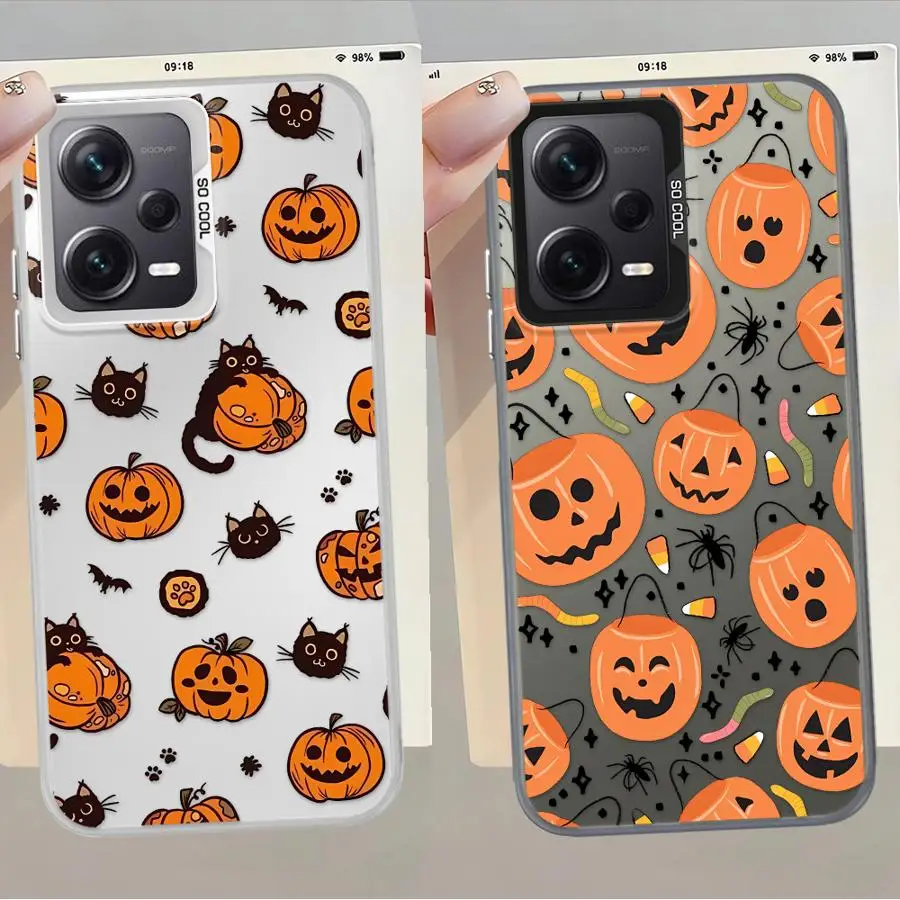 Funda trasera para teléfono Xiaomi Mi 13T 11 Lite 12T Pro, gato calabaza de Halloween a la moda - imagen 5