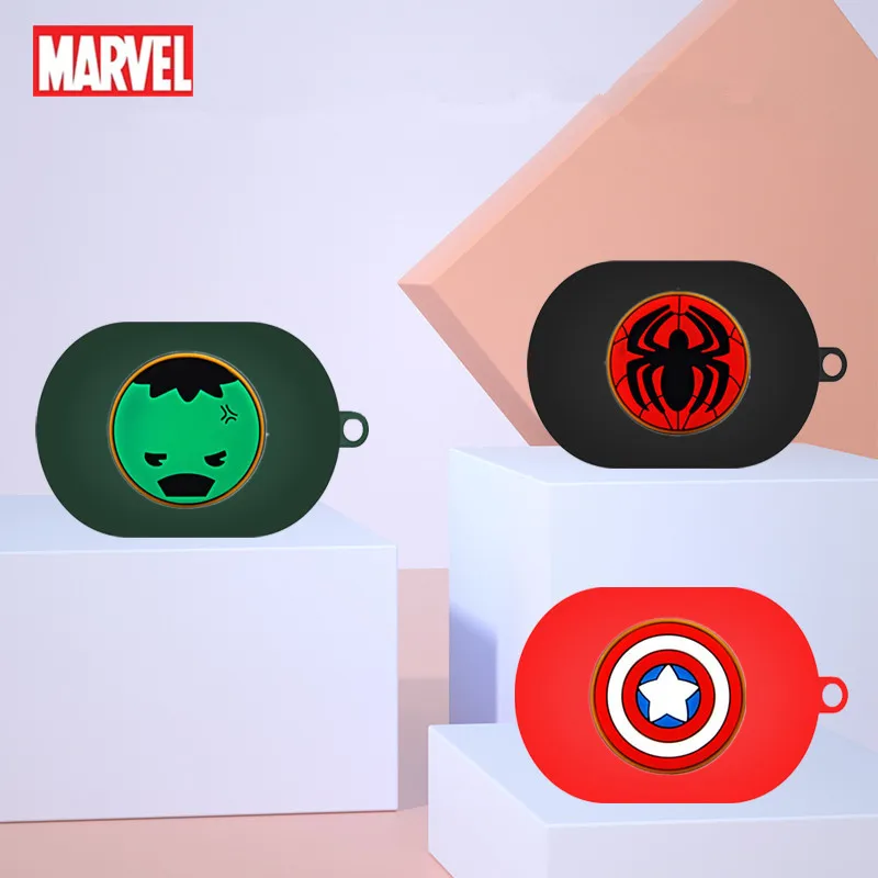 Funda para auriculares de dibujos animados de Marvel para Haylou GT7, auriculares inalámbricos de silicona con Bluetooth, caja de carga, carcasa protectora con gancho