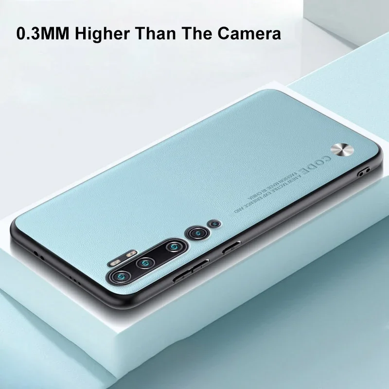 Funda protectora de silicona mate para Xiaomi Mi Note 10 Pro Note10, funda trasera de cuero PU de lujo para Xiaomi Mi CC9 Pro - imagen 4