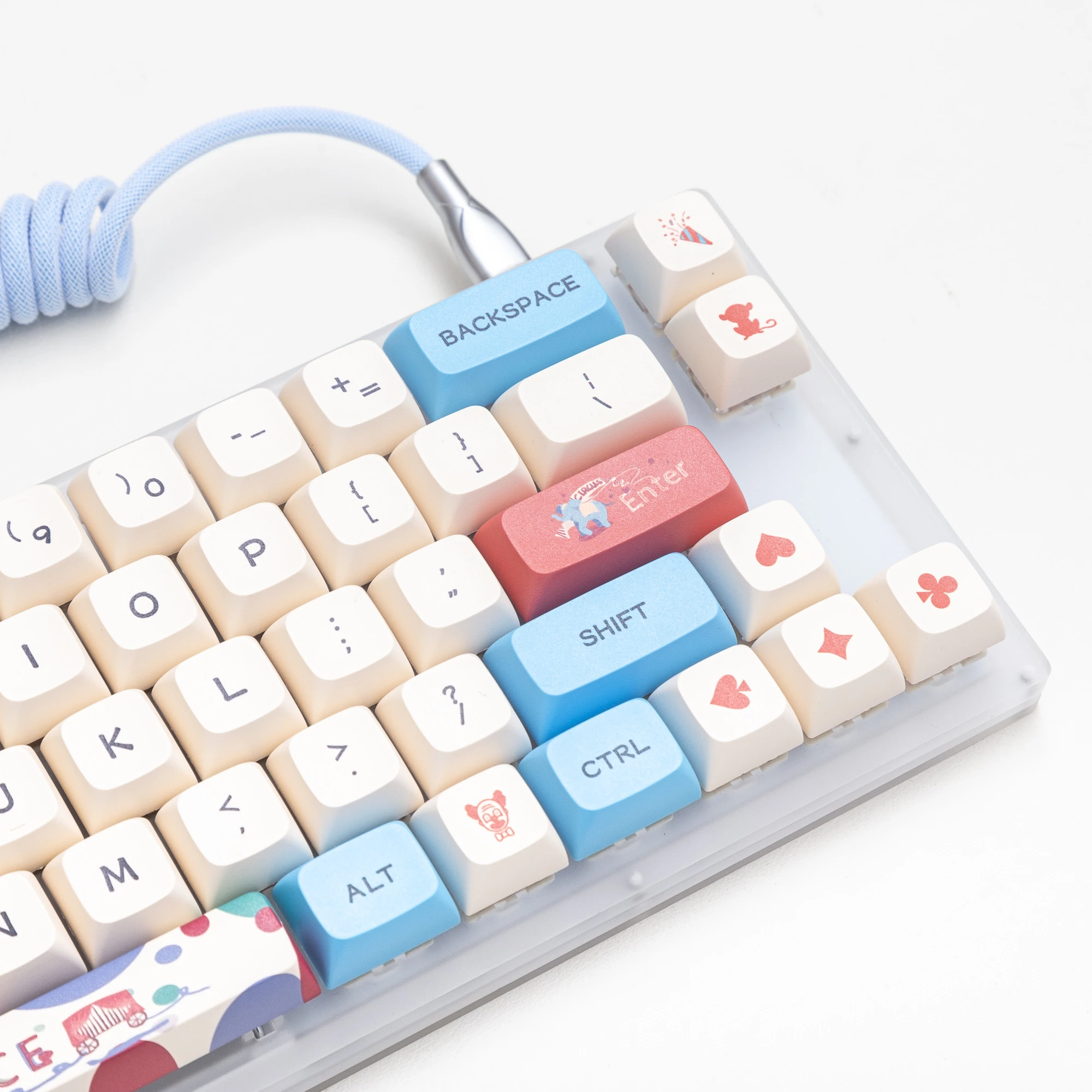 Teclas XDA GMK Circus 132 teclas/juego DYE-SUB PBT para teclado mecánico para juegos Cherry Mx Switch HI75 regalos para niñas - imagen 4