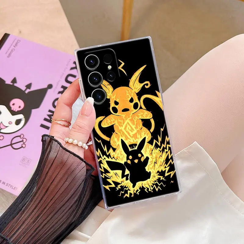 Gengar Pikachu funda de teléfono de Anime para Samsung Galaxy S25 S24 S23 S22 S20 Ultra S10 S25 Plus S21 FE Note 10 20 Fundas transparentes - imagen 4